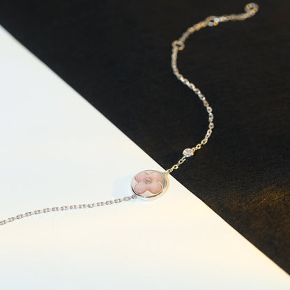 [Spark]SUN MOTIF PINK MOP SILVER BRACELET