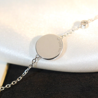 [Spark]SUN MOTIF PINK MOP SILVER BRACELET