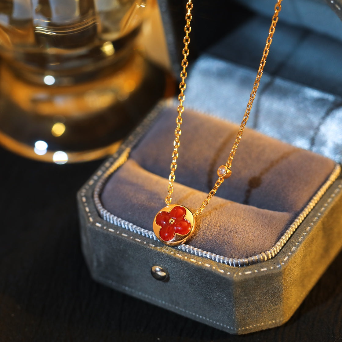 [Spark]SUN PEDANT PINK GOLD 1 DIAMOND NECKLACE