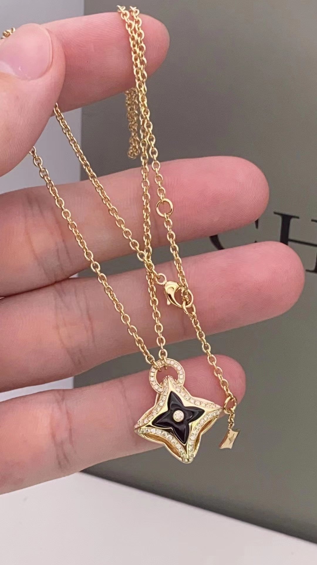 [Spark]STAR PEDANT PINK GOLD DIAMOND NECKLACE