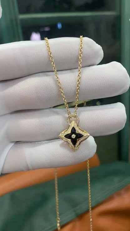 [Spark]STAR PEDANT PINK GOLD DIAMOND NECKLACE