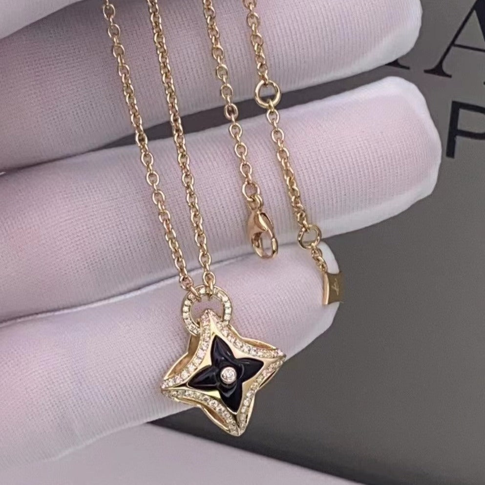 [Spark]STAR PEDANT PINK GOLD DIAMOND NECKLACE