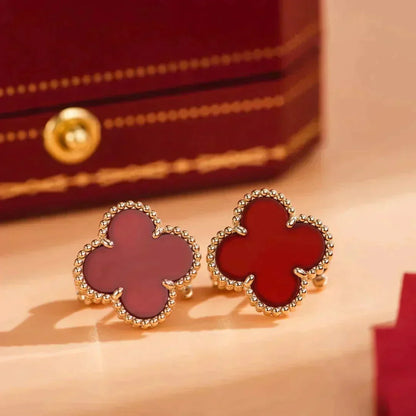 [Spark]CLOVER MEDIUM 1 MOTIFS CARNELIAN  EARRINGS