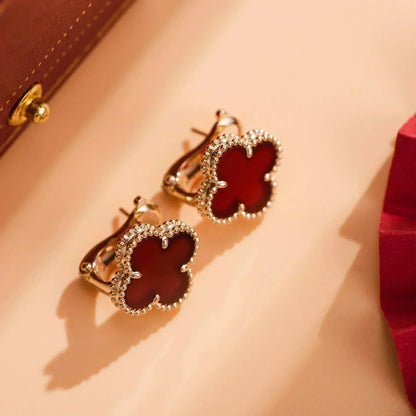 [Spark]CLOVER MEDIUM 1 MOTIFS CARNELIAN  EARRINGS