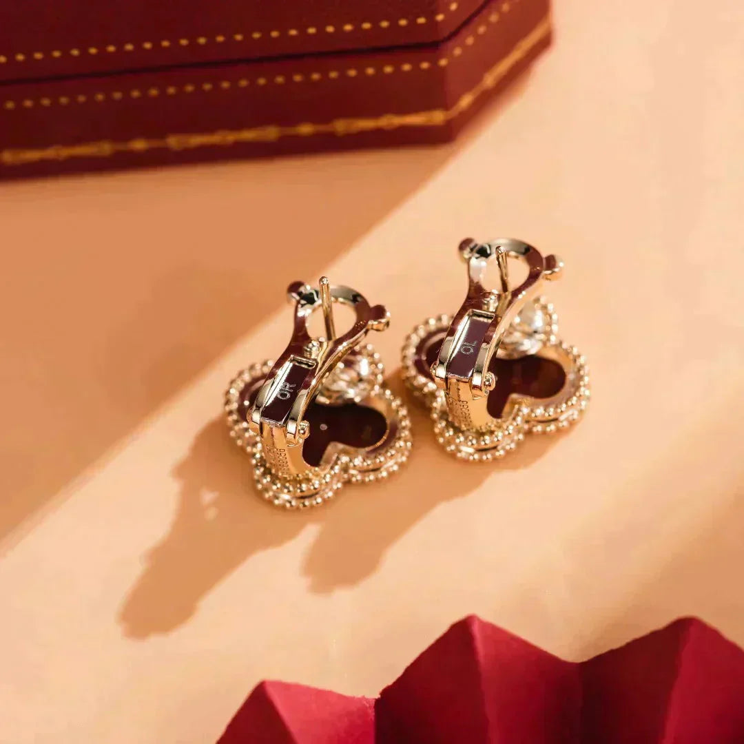 [Spark]CLOVER MEDIUM 1 MOTIFS CARNELIAN  EARRINGS