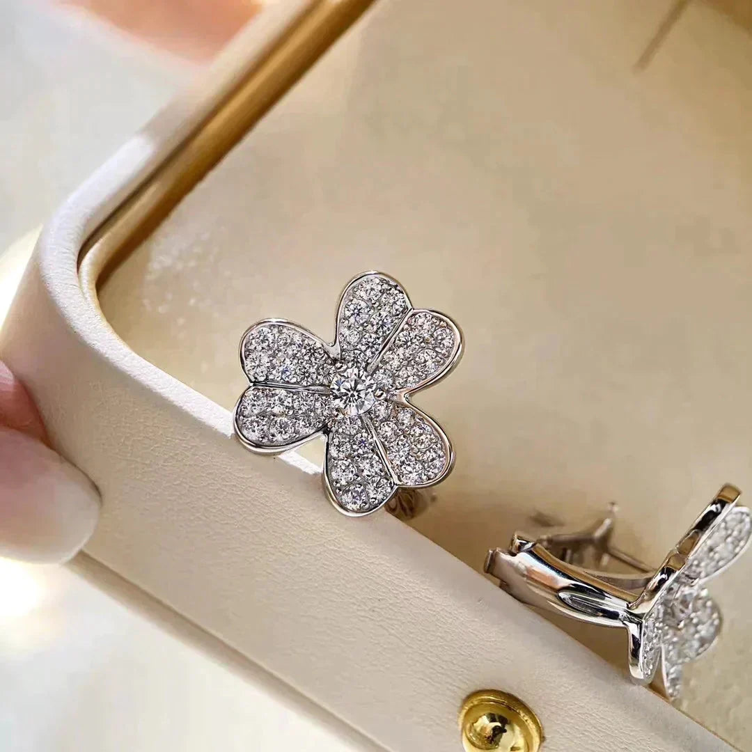 [Spark]CLOVER COMOS DIAMOND EARRINGS SILVER