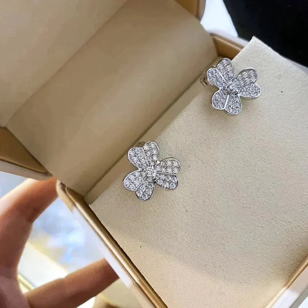 [Spark]CLOVER COMOS DIAMOND EARRINGS SILVER