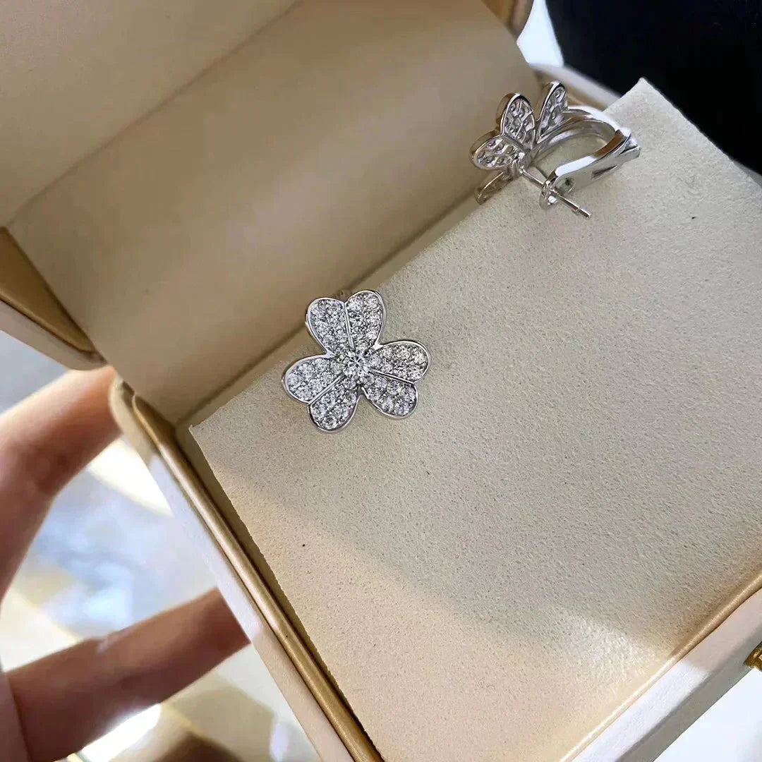 [Spark]CLOVER COMOS DIAMOND EARRINGS SILVER