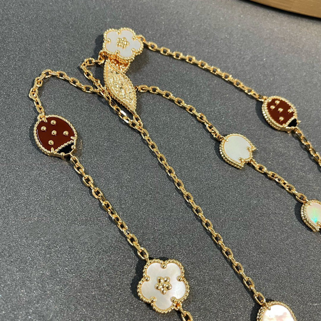 [Spark]LUCKY SPRING 15 MOTIFS GOLD NECKLACE