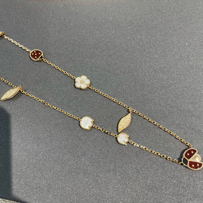 [Spark]LUCKY SPRING 15 MOTIFS GOLD NECKLACE