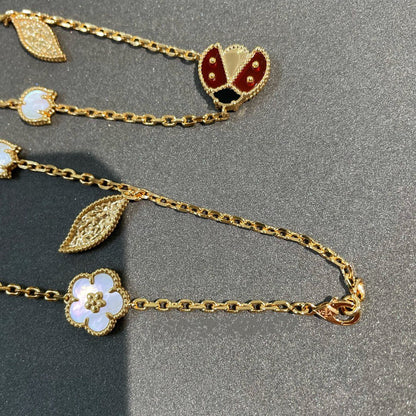 [Spark]LUCKY SPRING 15 MOTIFS GOLD NECKLACE