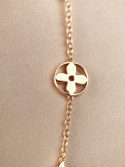 [Spark]STAR AND SUN 7 MOTIFS GOLD BRACELET