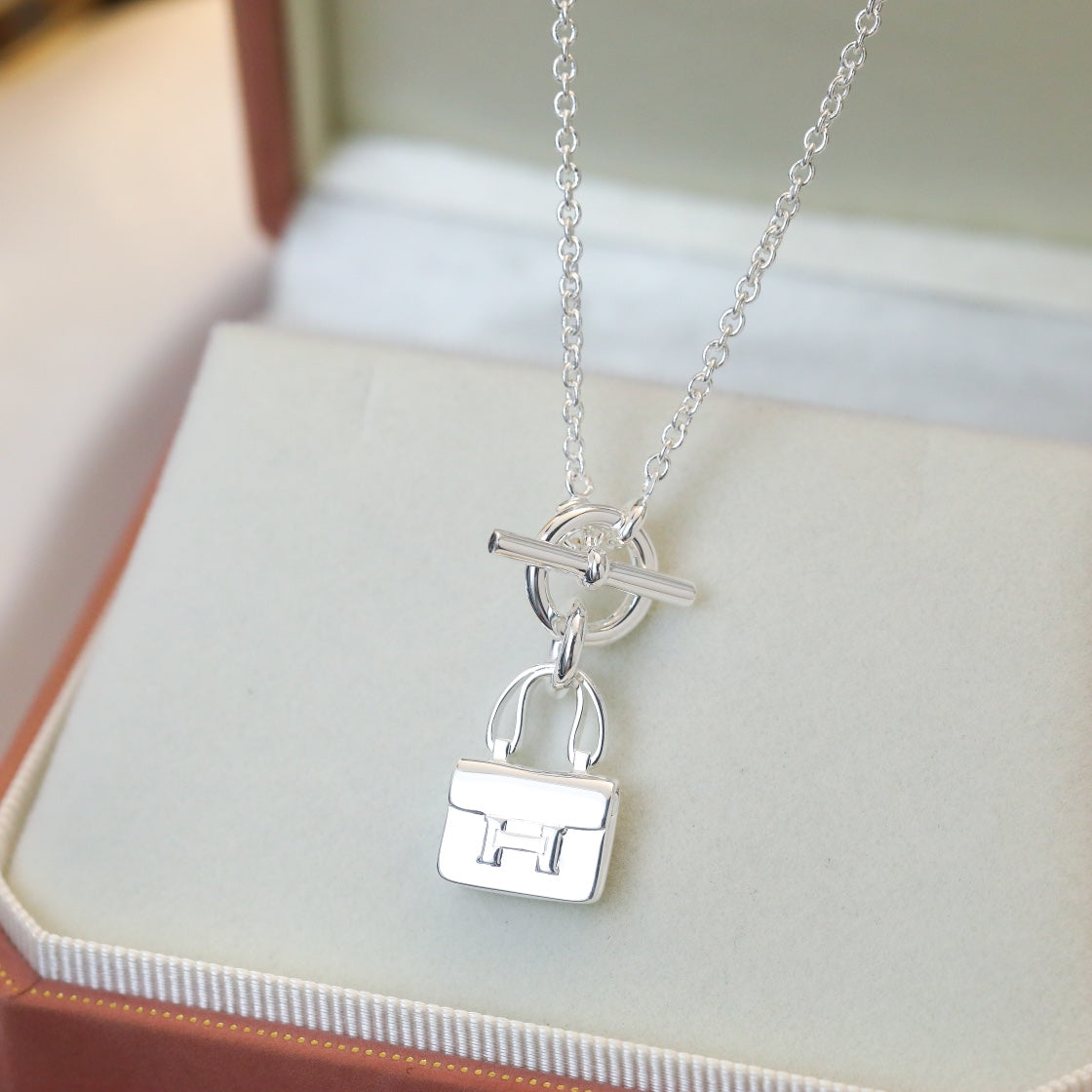 [Spark]POP H PEDANT SILVER NECKLACE
