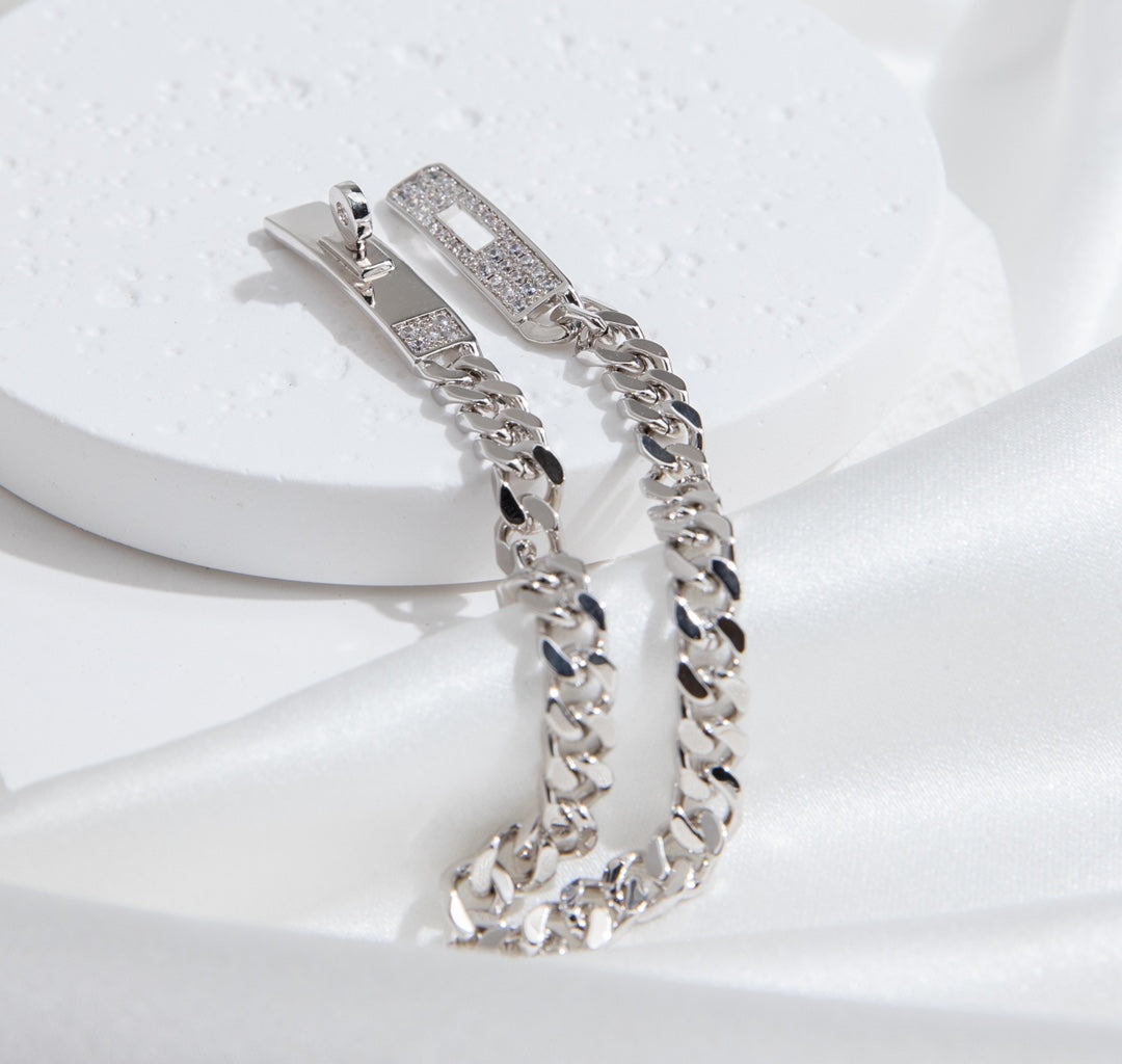 [Spark]KELLY CHAIN SILVER DIAMOND BRACELET