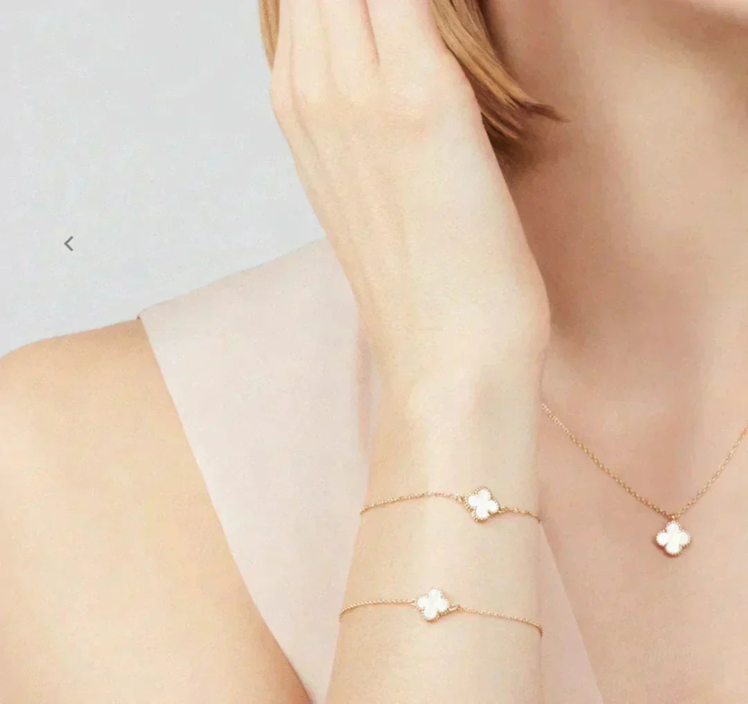 [Spark]CLOVER MINI 9.5MM WHITE MOTHER-OF-PEARL NECKLACE