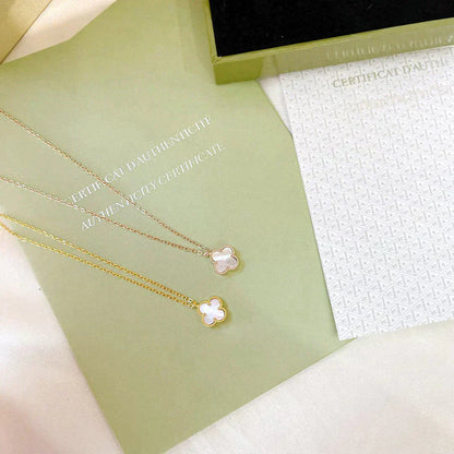 [Spark]CLOVER MINI 9.5MM WHITE MOTHER-OF-PEARL NECKLACE