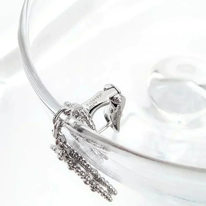 [Spark]CLOVER 2 MOTIFS  DIAMOND ONYX EARRINGS SILVER