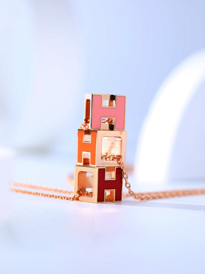 [Spark]H CAGE PINK GOLD NECKLACE
