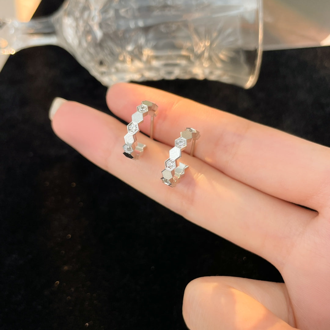[Spark]BEE LOVE DIAMOND HOOP EARRINGS