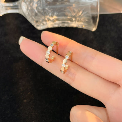 [Spark]BEE LOVE DIAMOND HOOP EARRINGS