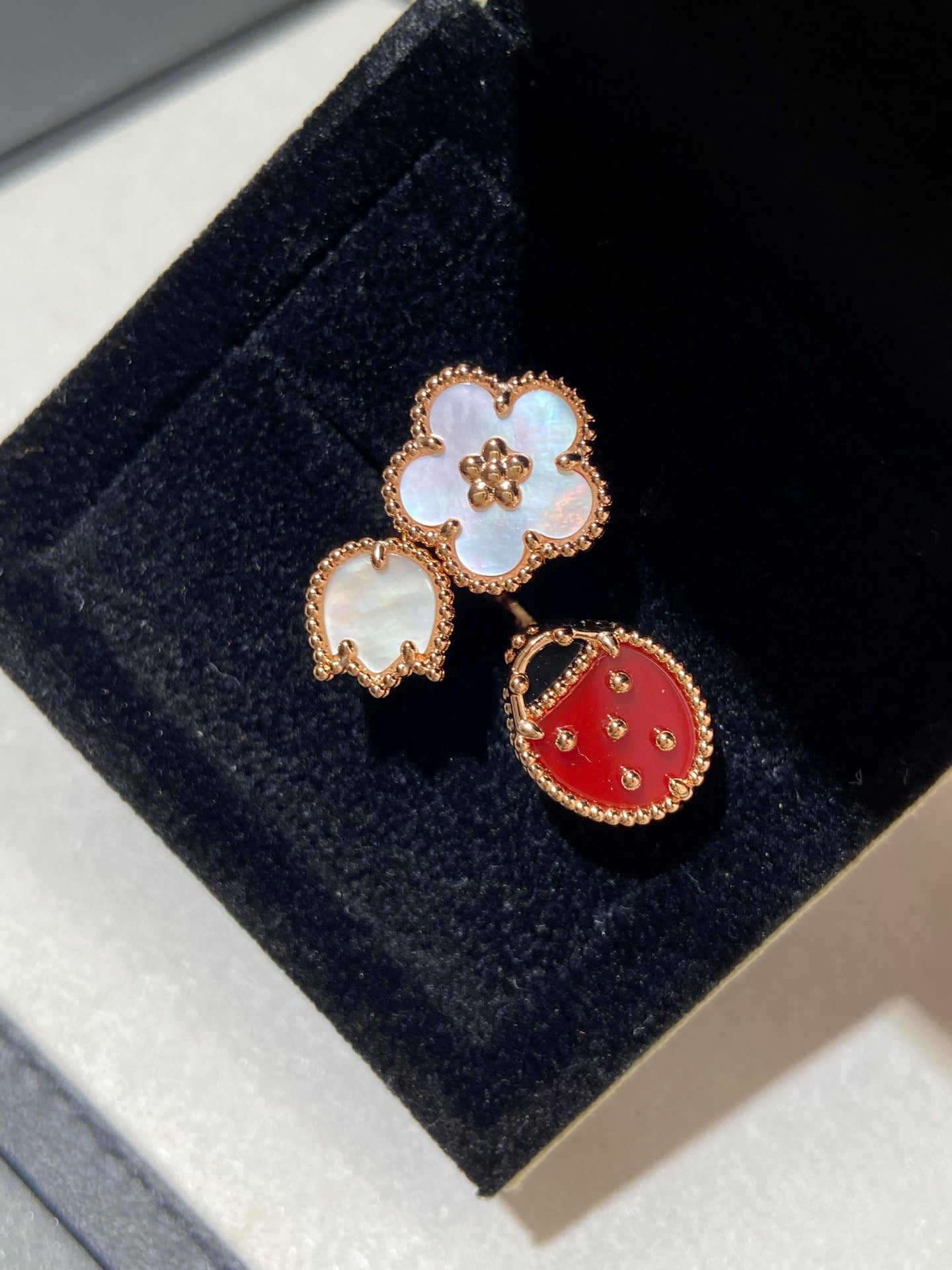 [Spark]LUCKY 3 MOTIF Spark GOLD RING
