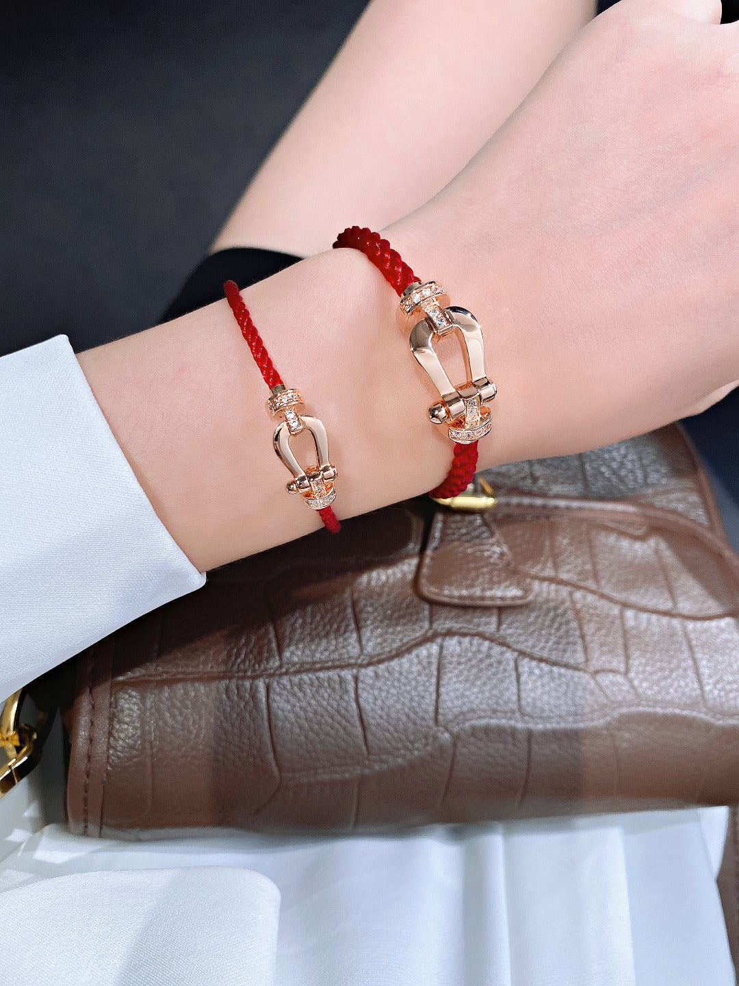 [Spark]FORCE 10 HALF DIAMOND PINK GOLD RED CORDERI LARGE AND MEDIUM MODEL