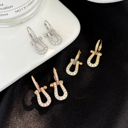 [Spark]FORCE 10 FULL DIAMOND DROP EARRINGS MEDIUM MODEL