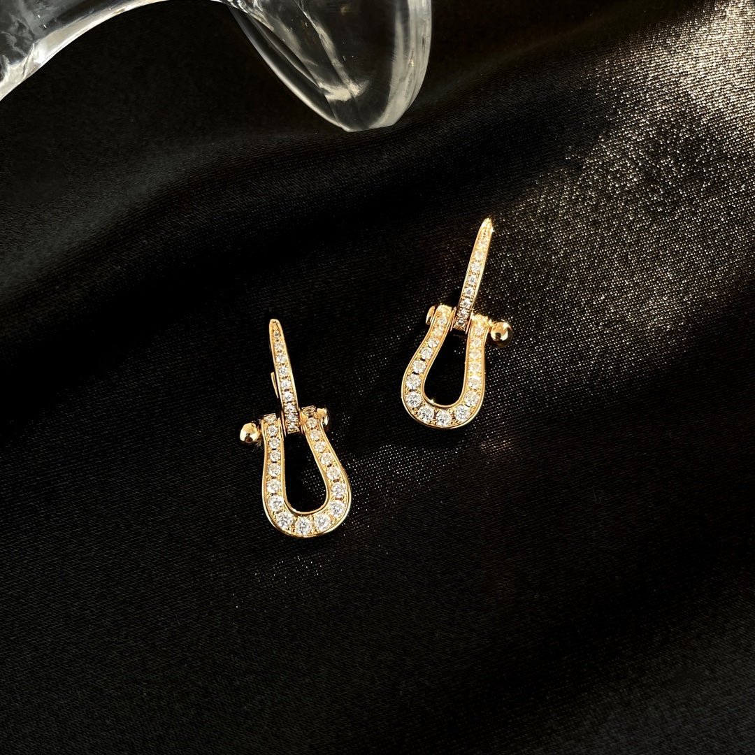 [Spark]FORCE 10 FULL DIAMOND DROP EARRINGS MEDIUM MODEL
