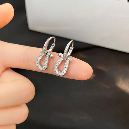 [Spark]FORCE 10 FULL DIAMOND DROP EARRINGS MEDIUM MODEL