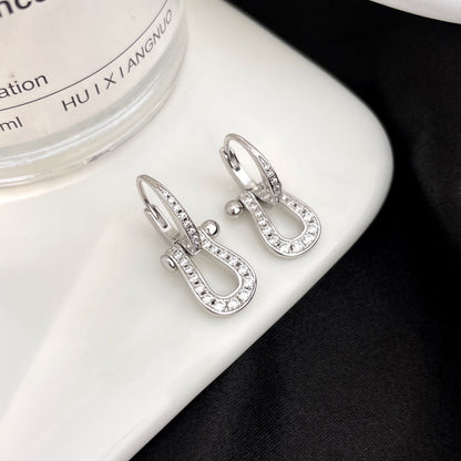 [Spark]FORCE 10 FULL DIAMOND DROP EARRINGS MEDIUM MODEL