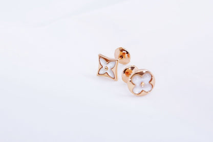 [Spark]STAR AND SUN PINK GOLD MOP STUD EARRINGS