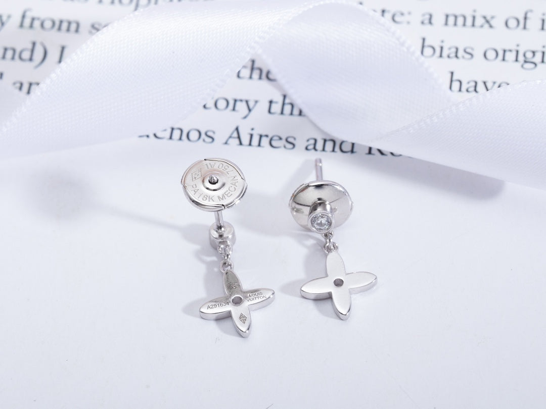 [Spark]VIDYLLE SILVER DIAMOND MINI DROP EARRINGS