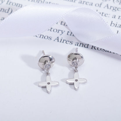 [Spark]VIDYLLE SILVER DIAMOND MINI DROP EARRINGS