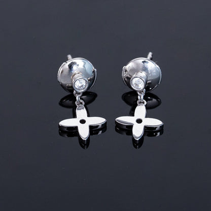 [Spark]VIDYLLE SILVER DIAMOND MINI DROP EARRINGS