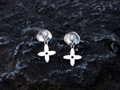 [Spark]VIDYLLE SILVER DIAMOND MINI DROP EARRINGS