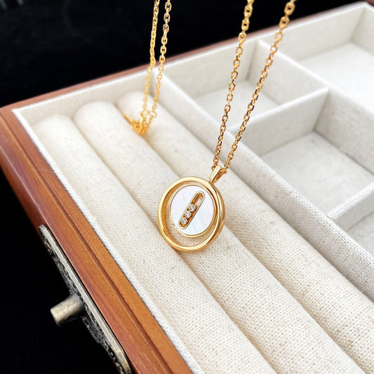 [Spark]Demo MOVE MOP PINK GOLD NECKLACE