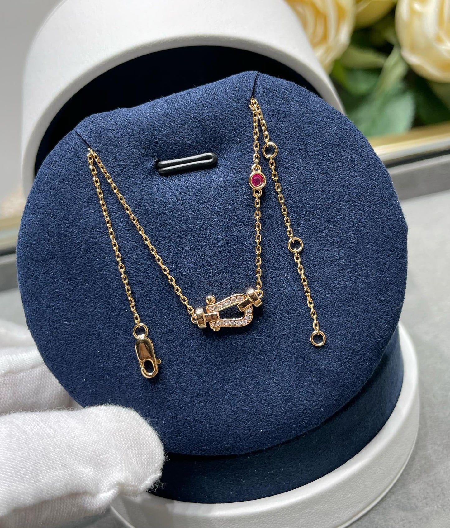 [Spark]FORCE 10 DIAMOND PINK GOLD NECKLACE