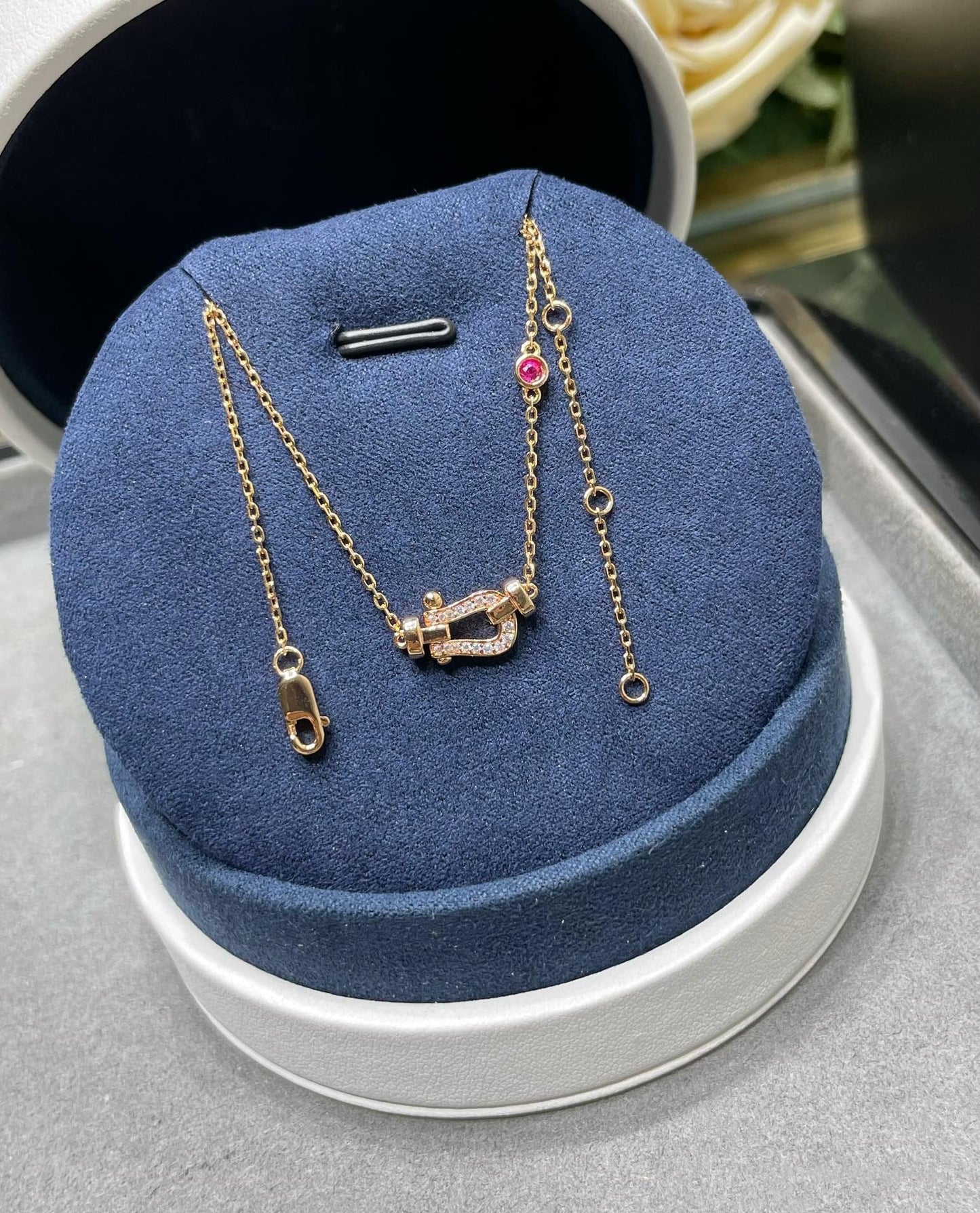 [Spark]FORCE 10 DIAMOND PINK GOLD NECKLACE