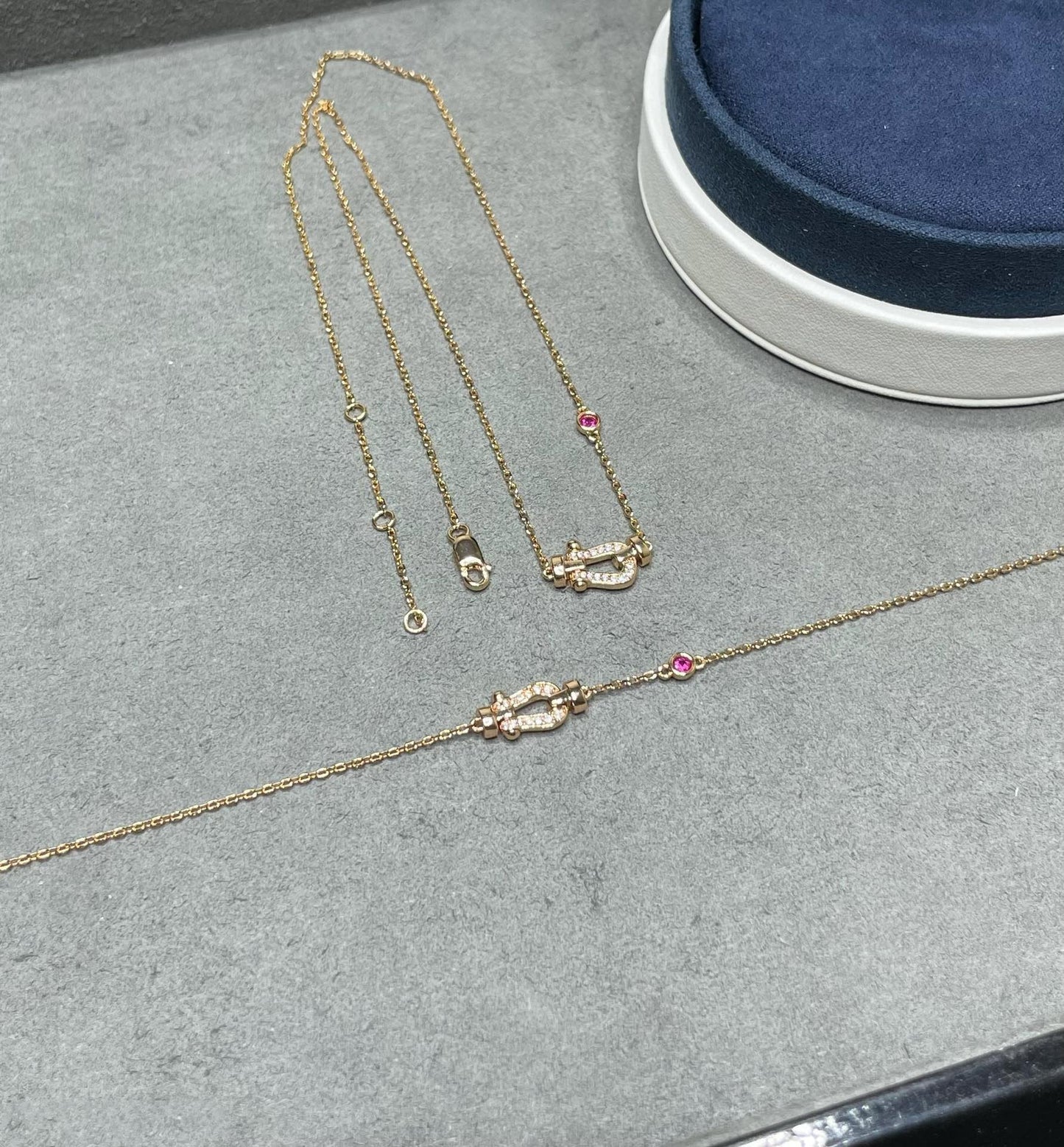 [Spark]FORCE 10 DIAMOND PINK GOLD NECKLACE
