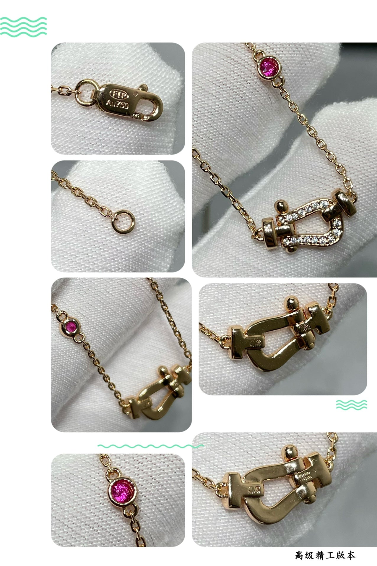 [Spark]FORCE 10 DIAMOND PINK GOLD NECKLACE