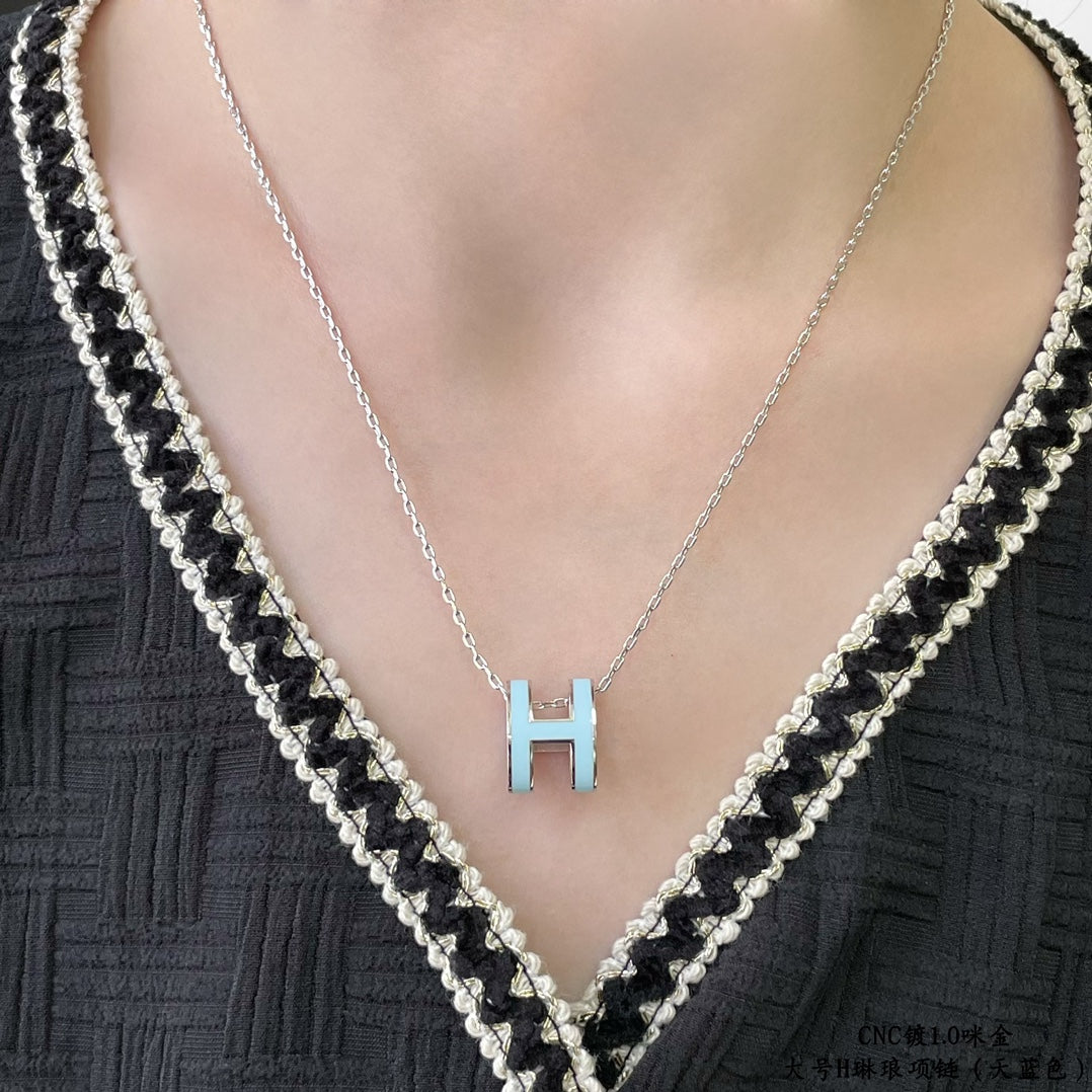 [Spark]POP H SKY BLUE NECKLACE
