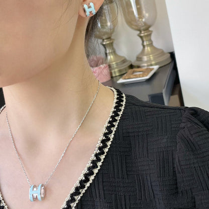 [Spark]POP H SKY BLUE NECKLACE