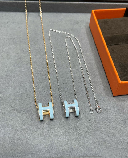 [Spark]POP H SKY BLUE NECKLACE