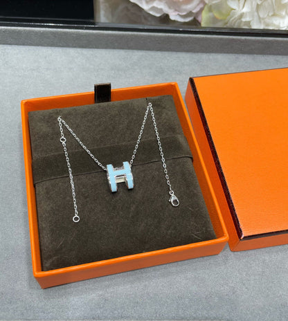 [Spark]POP H SKY BLUE NECKLACE