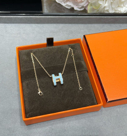 [Spark]POP H SKY BLUE NECKLACE