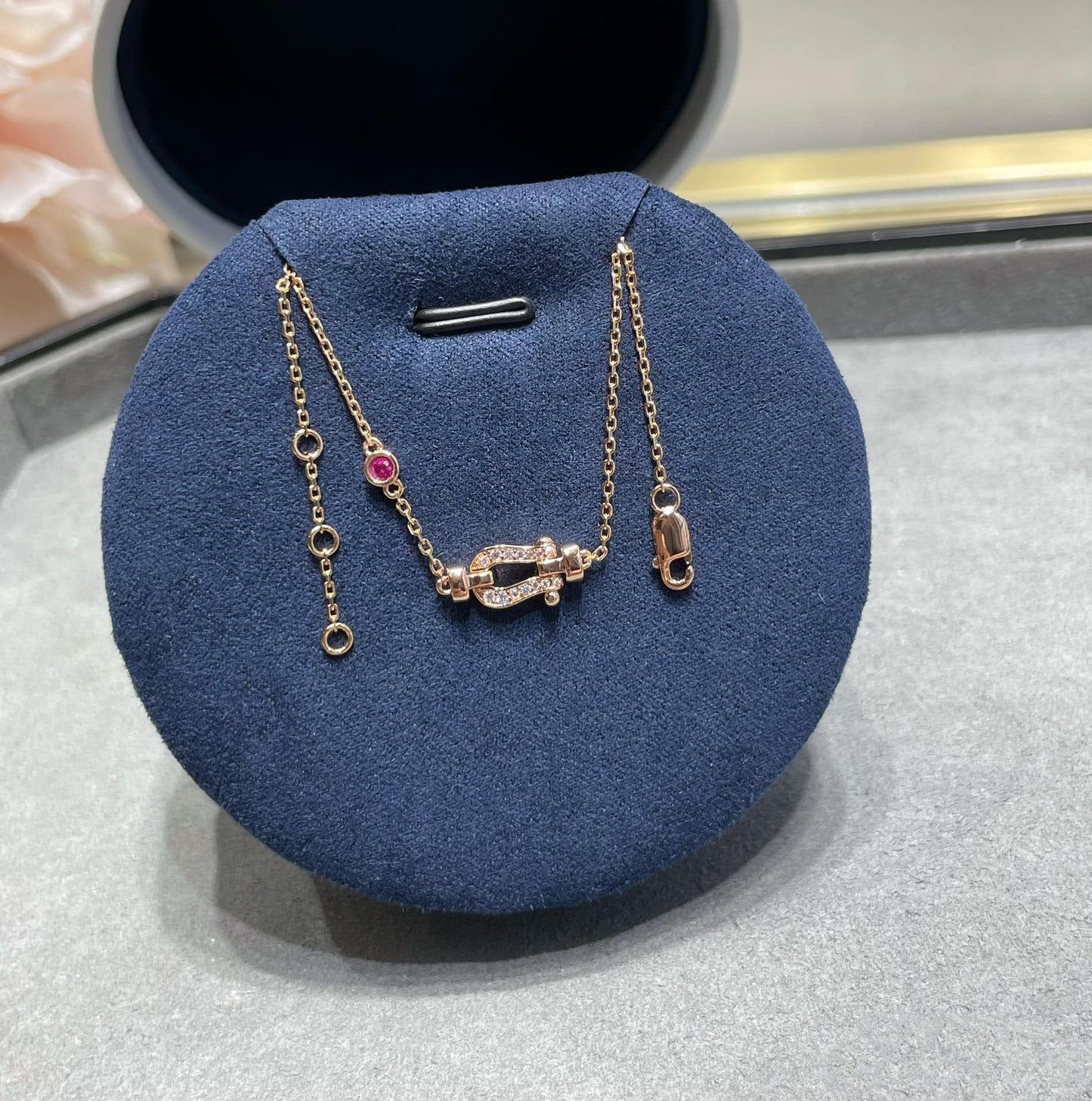 [Spark]FORCE 10 DIAMOND CHAIN LINK PINK GOLD BRACELET