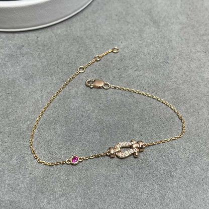 [Spark]FORCE 10 DIAMOND CHAIN LINK PINK GOLD BRACELET