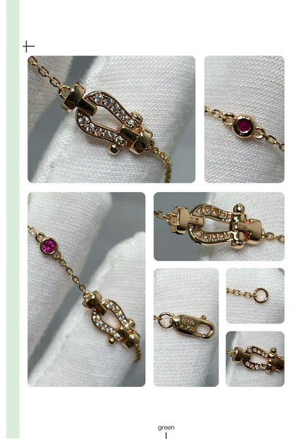 [Spark]FORCE 10 DIAMOND CHAIN LINK PINK GOLD BRACELET