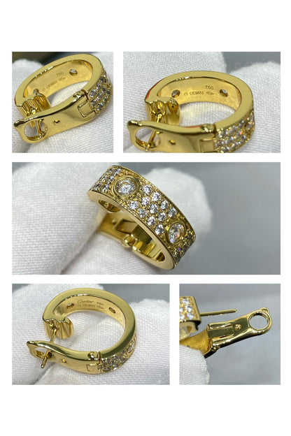 [Spark]LOVE 5.5MM DIAMOND PAVED EARRINGS