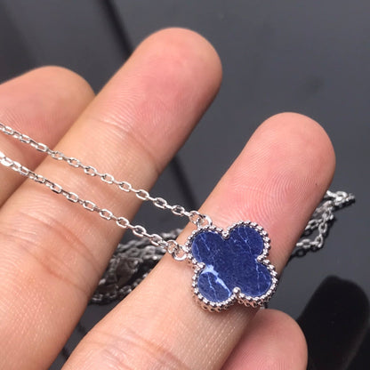 [Spark]CLOVER PIETERSITE SILVER LONG NECKLACE